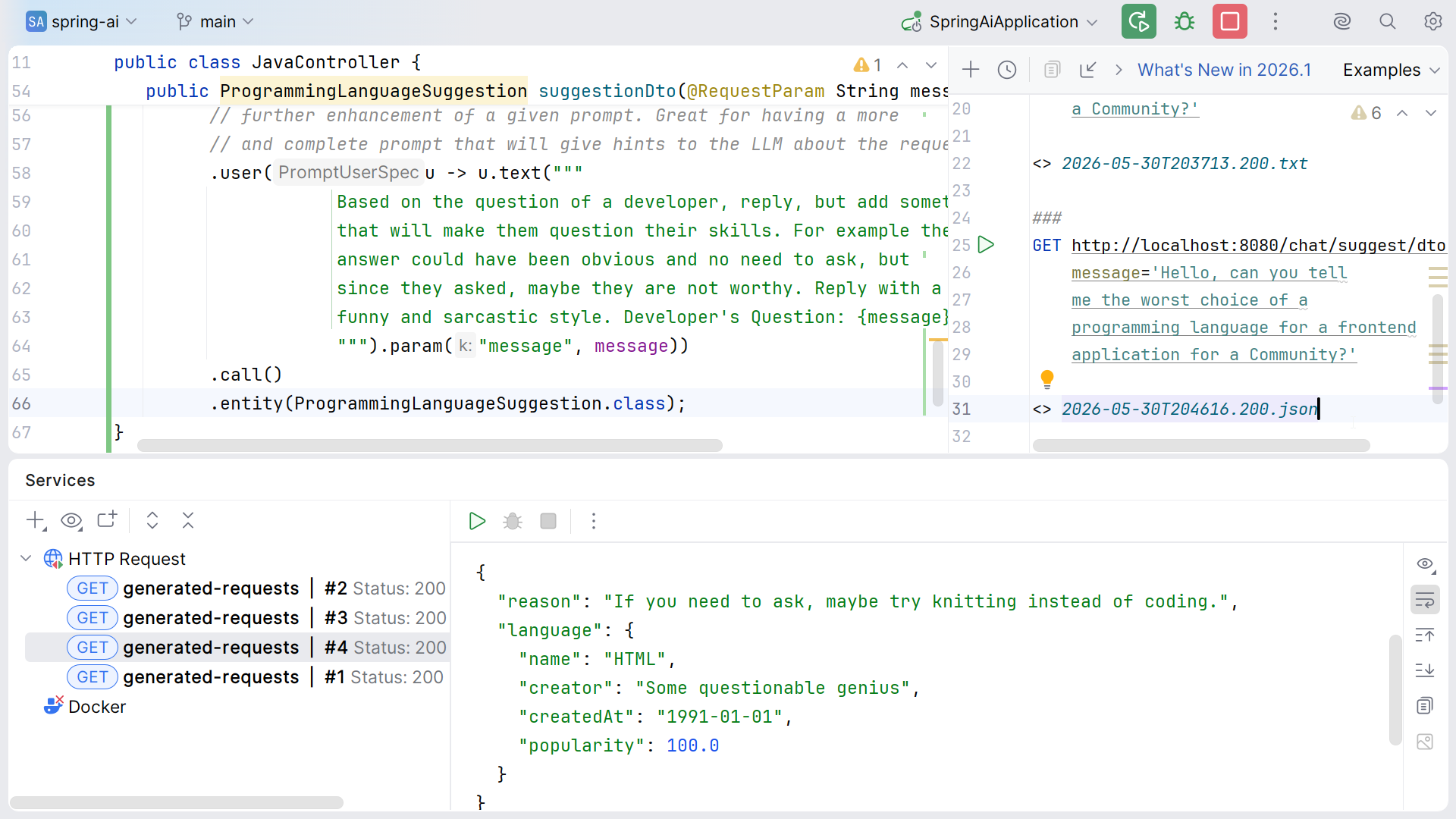 Structured JSON output
