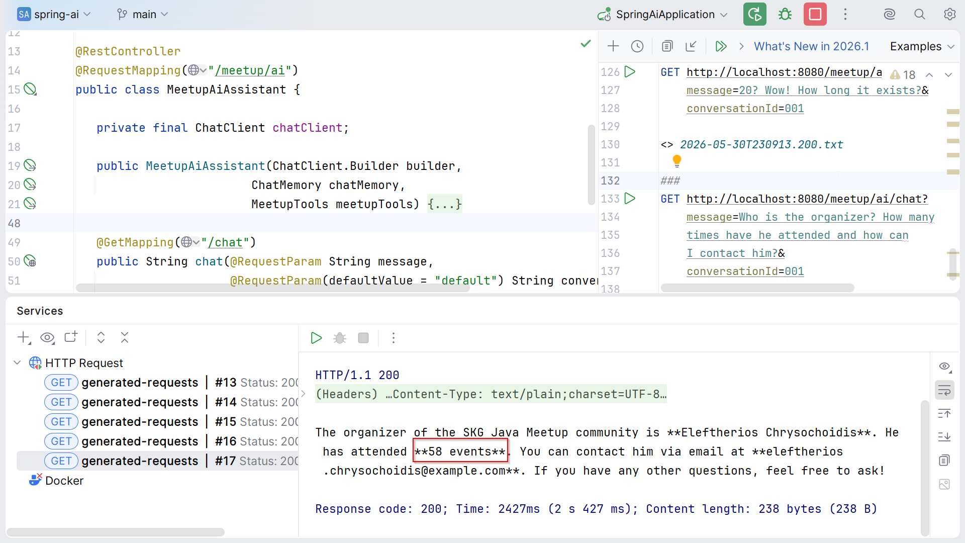Organizer lookup